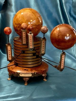 Model Solar System Planetarium Brass Feet Cylinder Orrery Steampunk Artist