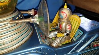 Old Vintage Tin Battery Operated Moon Patrol Space Toy From Japan 1960 10