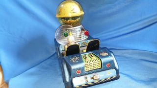 Old Vintage Tin Battery Operated Moon Patrol Space Toy From Japan 1960 4