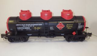 Aristocraft Trains Railroad Club G Scale Art 41694 Triple Dome Tank Car No Ob