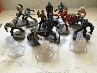 Disney Infinity 2.  0 Marvel Figures Thor Ironman Black Panther Captain America