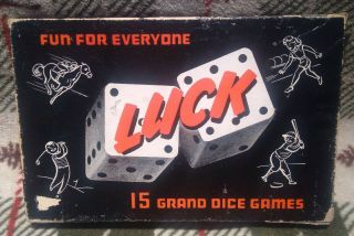 Vintage Antique 1943 Luck 15 Grand Dice Games Complete Set