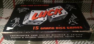 Vintage Antique 1943 Luck 15 Grand Dice Games Complete Set 2