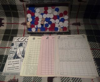 Vintage Antique 1943 Luck 15 Grand Dice Games Complete Set 6