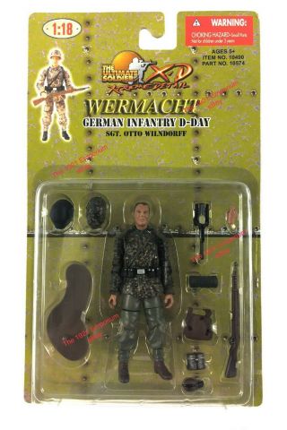 Rare 1:18 21st Century Toys Ultimate Soldier Wwii German D - Day Infantry Soldier