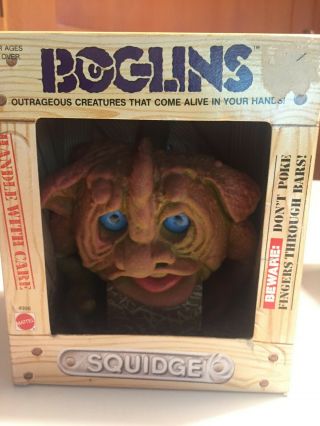 Vintage 1987 Squidge " Subspecies " Boglin W/ Box - Mattel