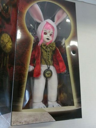 Living Dead Dolls In Wonderland Mezco Exclusive Eggzorcist As The White Rabbit