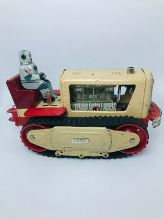 50s Nomura Robot Tractor Vintage Battery Operated Tin Toy 4