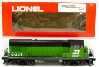 Lionel 6 - 8651 Burlington Northern U36b Dummy Diesel Locomotive Ln/box