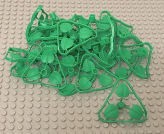 Lego X50 Bright Green Plant Flower Stem 1x1x2/3 With 3 Large Leaves Bulk Parts