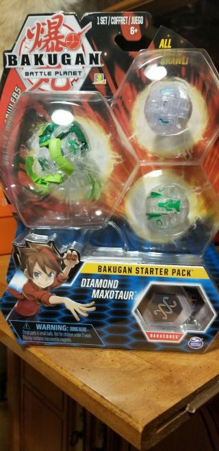 Bakugan Battle Planet - Diamond Maxotaur Ultra Starter Pack Inc.  Trox & Pegatrix