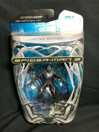 Spider - Man 3 Limited Edition Spider - Man With Wall Hanging Web Action Figure Nib