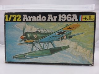 Heller Arado Ar 196a Float Plane 1/72 Scale Plastic Model Kit Missing Propeller