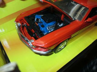1/18 Ertl,  LE American Muscle,  1969 Ford Mustang Mach I,  Orange,  w/Box,  LOOK 2