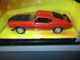 1/18 Ertl,  LE American Muscle,  1969 Ford Mustang Mach I,  Orange,  w/Box,  LOOK 3