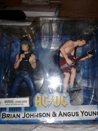 Ac/dc - Brian Johnson & Angus Young Special Edition Action Figure Set 2007 Nip