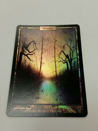 Mtg Magic The Gathering Unstable Basic Land Swamp Foil Full Art Card