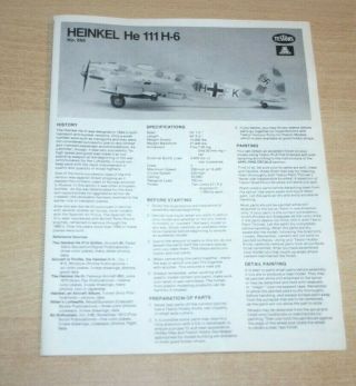 40 - 866 TESTORS ITALERI 1/72nd Scale HEINKEL He 111H - 6 Plastic Model Kit 5