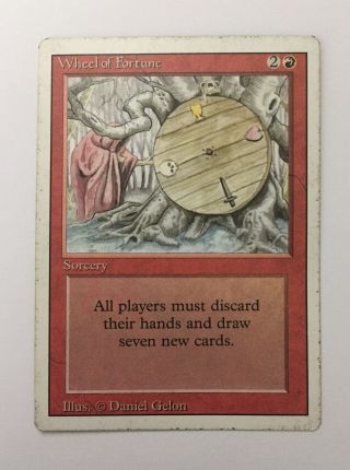 Mtg Magic The gathering - Revised Set - Wheel Of Fortune (MP) - Rare 2