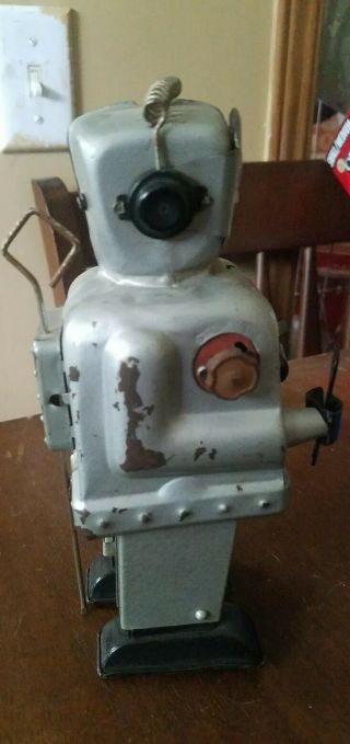 1950s Circa Nomura Boomer Zoomer Metal Robot Japanese Vintage Tin Toy Space Bot 2