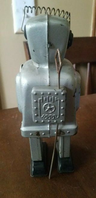 1950s Circa Nomura Boomer Zoomer Metal Robot Japanese Vintage Tin Toy Space Bot 3