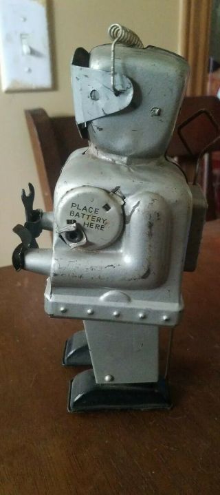 1950s Circa Nomura Boomer Zoomer Metal Robot Japanese Vintage Tin Toy Space Bot 4