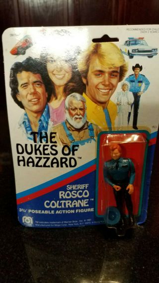 Vintage Mego The Dukes Of Hazzard Rosco Coltrane On Card 1981
