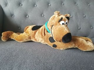 Scooby Doo Puppy Dog Stuffed Plush Doll Toy Laying Relaxing Lazy Six Flags