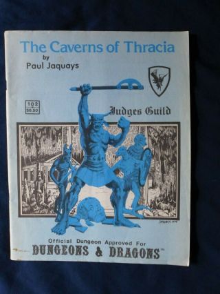 The Caverns Of Thracia Adventure For 1st Ed D&d - 1979 Judges Guild - He52