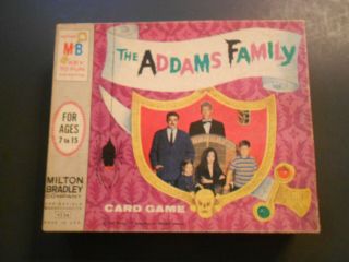 Rare 1964 Abc Series Milton Bradley The Addams Family Card Game - Complete