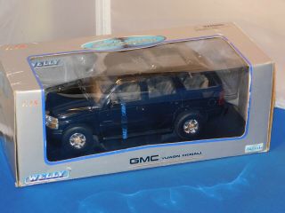 Welly Gmc Yukon Denali Die Cast Car Truck With Box 1/18 Scale Htf