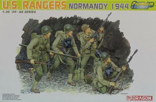 Dragon Dml 1:35 39 - 45 Series Us Rangers Normandy 1944 Plastic Figure Kit 6306u