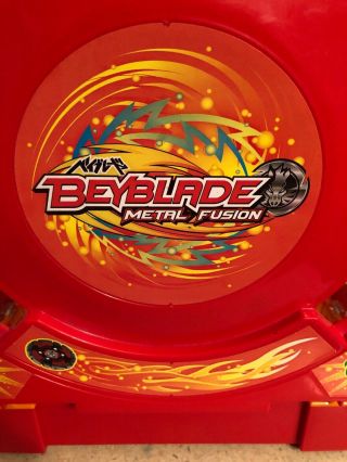 Beyblade Metal Fusion Orange Red Folding Travel Battle Arena Case 3