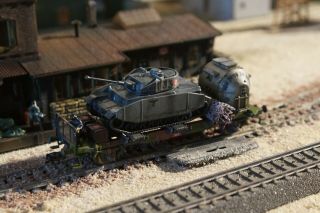 Fleischmann,  Wwii Military Wagon With One Panzer As Load,  Scale Ho