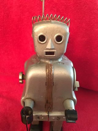 Vintage Nomura Japan ZOOMER Battery Operated Op Tin ROBOT Space Alien Toy RARE 2