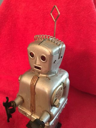 Vintage Nomura Japan ZOOMER Battery Operated Op Tin ROBOT Space Alien Toy RARE 4