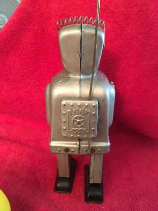 Vintage Nomura Japan ZOOMER Battery Operated Op Tin ROBOT Space Alien Toy RARE 8