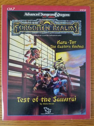 Test Of The Samurai Oa7 Ad&d 1st Edition Oriental Adventures