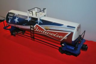 LIONEL STANDARD O SCALE BUDWEISER BEER UNI - BODY TANK CAR,  ONE OF A KIND 8