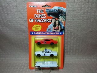 Ertl The Dukes Of Hazzard 3 Car Action Chase Set General Lee Cadillac Cruiser