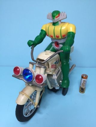 Vintage 70s Yonezawa Friction Big Motor Bike " Jeeg Geag " Popy Bullmar Takatoku