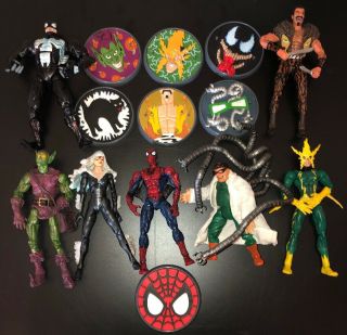 Marvel Legends Toybiz Hasbro Spider Man Sinister Six 6 Venom Black Cat Electro