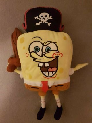 2003 Nanco Spongebob Square Pants Pirate 8 Inch Stuffed Plush