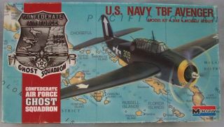 U.  S.  Dealer 1988 Monogram 1/48 Tbf Avenger Navy Dive Bomber Ghost Squadron Kit