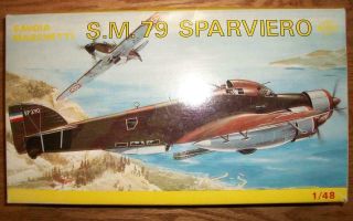 1:48 Plastic Model Kit Of Wwii Italian Savoia Marchetti S.  M.  79 Sparviero By Smer
