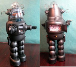 Robby The Robot gray Metallic 1990 ' s Osaka Tin Toy Institute Made in Japan 178 11