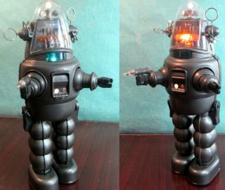 Robby The Robot gray Metallic 1990 ' s Osaka Tin Toy Institute Made in Japan 178 5