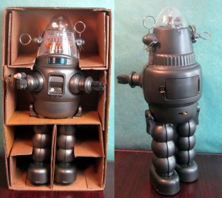 Robby The Robot gray Metallic 1990 ' s Osaka Tin Toy Institute Made in Japan 178 8