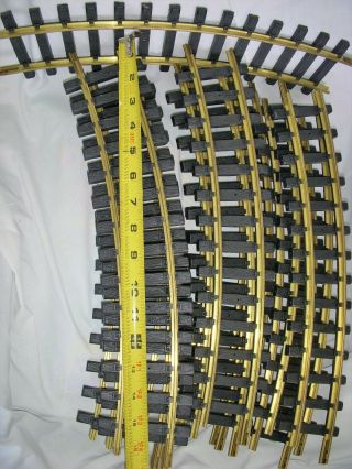 8 Sections Of Aristo - Craft Art - 11600.  Brass Curved Track G Scale