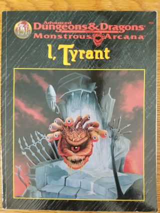 I,  Tyrant Ad&d 2e Monstrous Arcana Accessory Beholder Reference Book Tsr